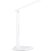Vit LED-bordslampa med justerbar arm