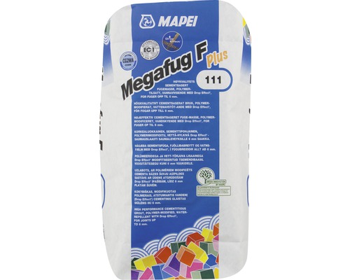 Fogmassa MAPEI Megafog F Plus 113 cementgrå 20 kg Cementbaserad fogmassa med polymertillsats i en förpackning