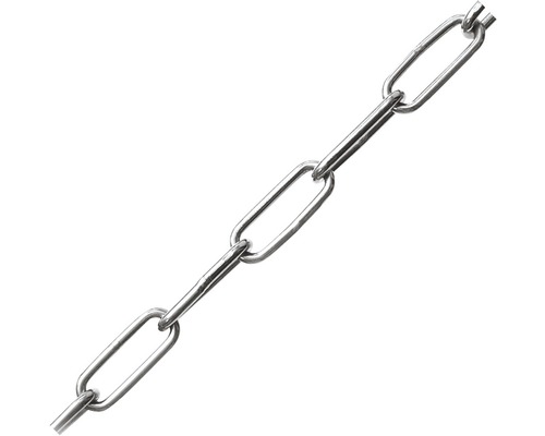 Svetskedja PÖSAMO C8/8mm DIN 5685 Form C 10m förzinkad Metallkedja med ovala länkar