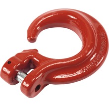 Lastkrok PÖSAMO med gaffel G80 8mm 5/16" stål röd