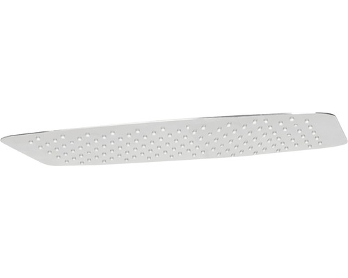 Taksil till takdusch STRAND Inox borstad rostfritt stål rektangulär 450x250 mm Rektangulärt duschhuvud av metall med munstycken