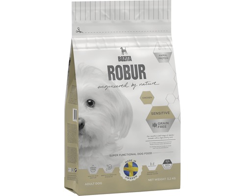 Hundmat BOZITA ROBUR Sensitive Grain Free Chicken 3,2kg Bozita Robur torrfoder för vuxna hundar med kyckling, spannmålsfritt, 3,2 kg