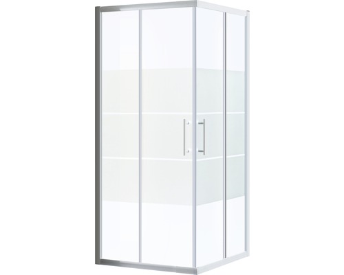 Hörndusch med horisontella ränder