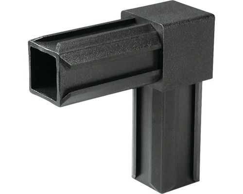 X-förbindelse KAISERTHAL för rör 90° svart 20 x 20 x 1,5mm