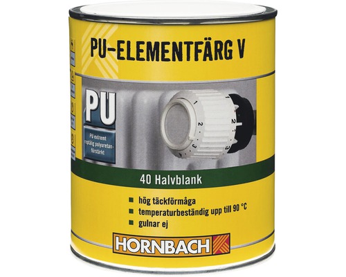 HORNBACH Elementfärg halvblank RAL 9010 tonad vit 375 ml