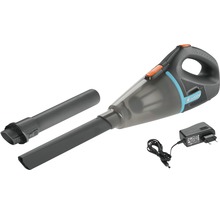 Gardena batteridriven handdammsugare med tillbehör och laddare