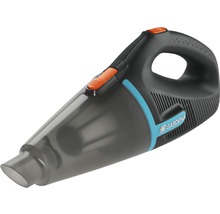 Gardena batteridriven handdammsugare för uppsugning av smuts inomhus och utomhus.