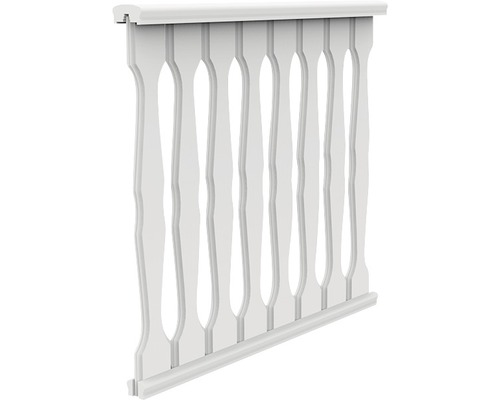 Dekorativ balkongstaket av plast