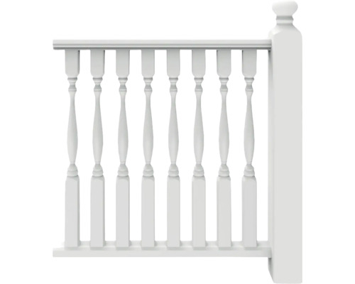 Räckesdel med stolpar och fyllningar