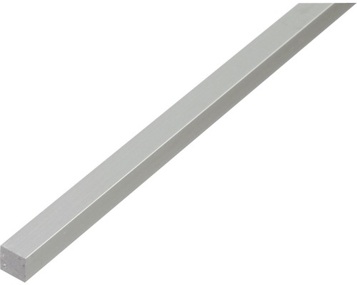 Fyrkantsstav ALBERTS aluminium silver 10x10mm 1m