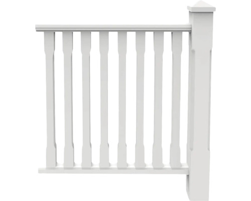 Staketsektion i plast med stolpar