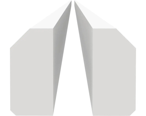 Bild av två vita block som möts i mitten