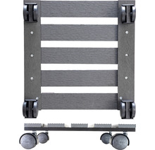 Rullbricka av plast med tvärstag och hjul