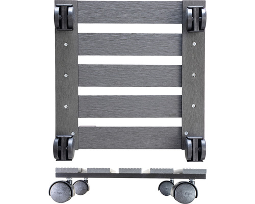 Rullbricka av plast med tvärstag och hjul