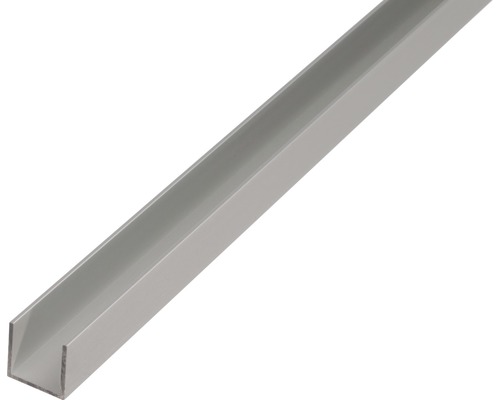 U-profil ALBERTS aluminium silver eloxerad 20x18x20x1,3mm 1m
