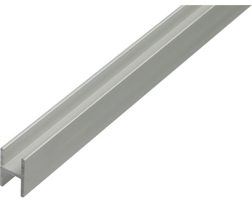 H-profil ALBERTS aluminium silver eloxerad 9,1x12x6,5x1,3mm 1m
