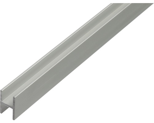H-profil ALBERTS aluminium silver eloxerad 9,1x12x6,5x1,3mm 1m Aluminium H-profil för olika applikationer