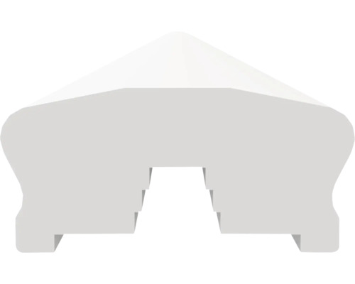 Vit trästaketstolpe