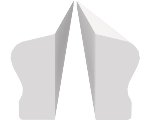 Två vita hörn för socklar