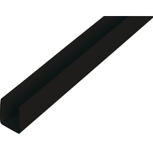 U-profil ALBERTS plast svart 10x18x10x1mm 1m-thumb-0
