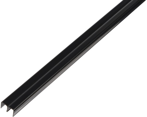 Styrskensprofil KAISERTHAL övre plast svart 6,5mm 2m