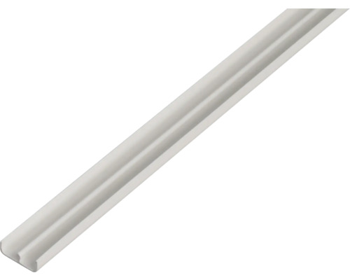 Styrskensprofil ALBERTS nedre plast vit 6,5mm 1m Kabelskyddslist i plast