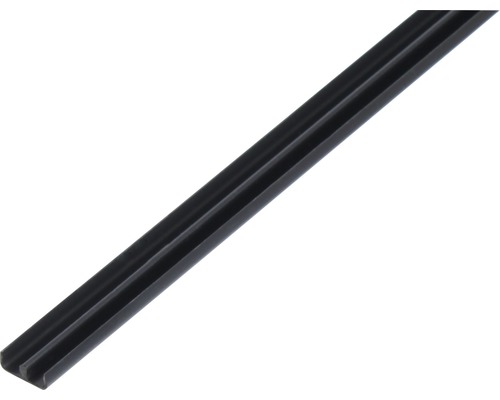 Styrskensprofil KAISERTHAL nedre plast svart 6,5mm 2m