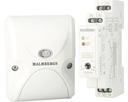 Ljusrelä MALMBERGS för väggmontage 230V AC, 50/60Hz