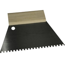 Tandad spackelspade med trähandtag