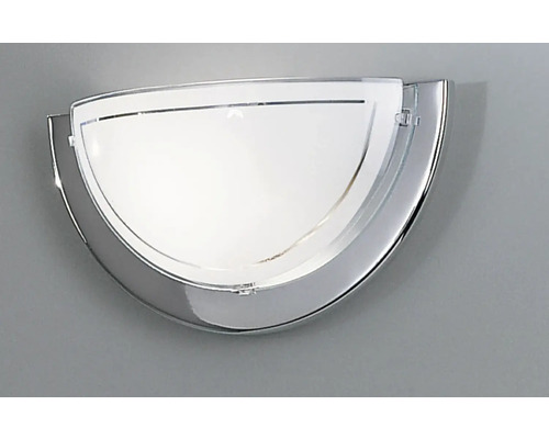 Vägglampa EGLO Planet krom 29cm Halvrund vägglampa med kromram