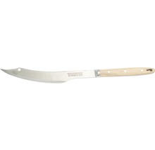 Grillkniv TENNEKER® kockkniv kökskniv 49x4cm rostfritt stål silver handtag i askträ-thumb-0