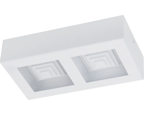 Taklampa med två fyrkantiga ljuskällor