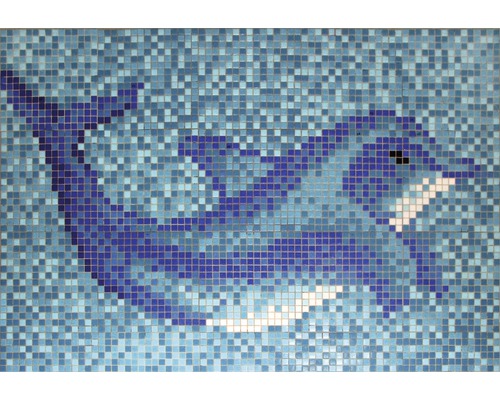 Mosaikbild Delfin stor 160x110 cm