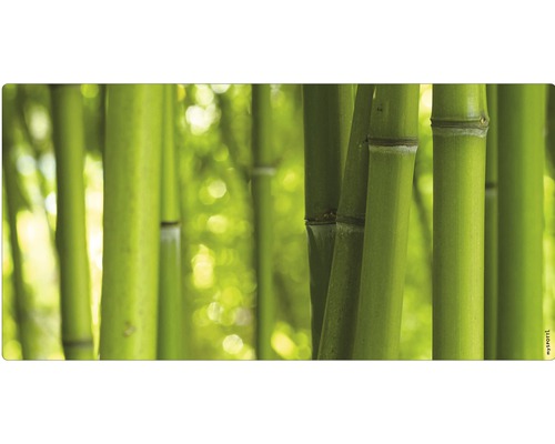 Stänkskydd till badrum MYSPOTTI Aqua grön 900 x 450 mm Bambu Motiv bambuskog