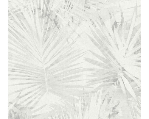 Tapet A.S. CRÉATION Palmblad grå-vit 10,05x0,53cm Tapet med palmbladsmönster