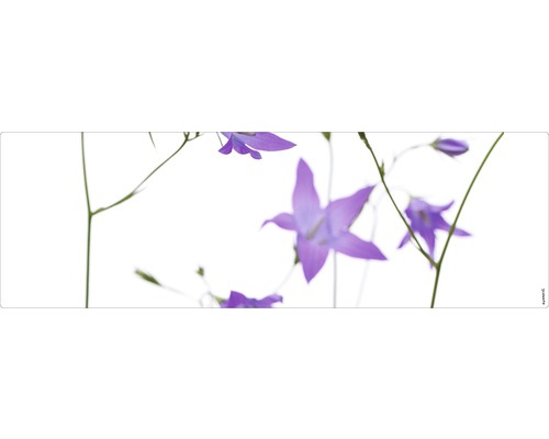 Stänkskydd till badrum MYSPOTTI Aqua vit lila 1400 x 450 mm Floral