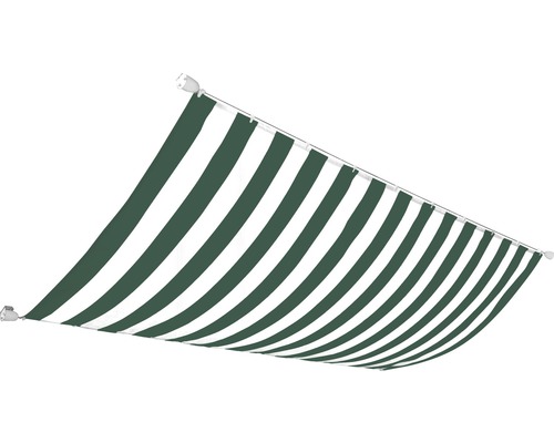 Markis med grönvita ränder