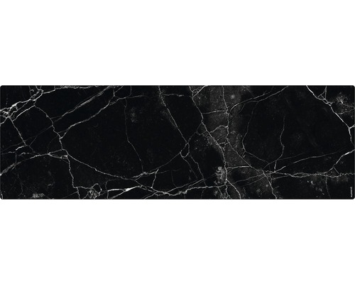 Stänkskydd till badrum MYSPOTTI Aqua svart 1400 x 450 mm Marmor black