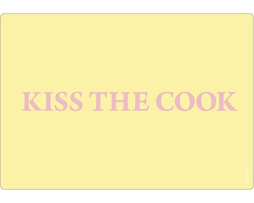 Stänkpanel för kök MYSPOTTI Pop Vanilla Kiss text 590x410 mm