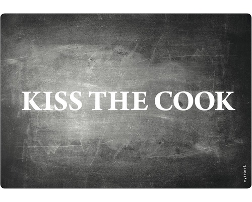 Stänkpanel för kök MYSPOTTI Pop Kiss the cook text 590x410 mm