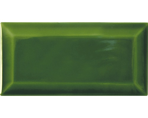 Kakel metro grön blank victorian green fasad 7,5x15 cm Grönt glänsande kakel i rektangulärt format