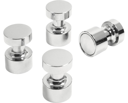 Magnet Hold-it silver 4-pack