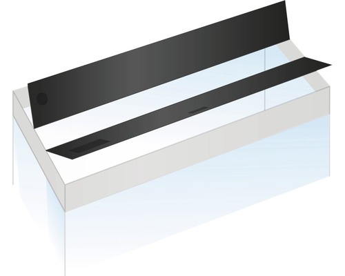 Akvarielock med svarta remsor för fixering