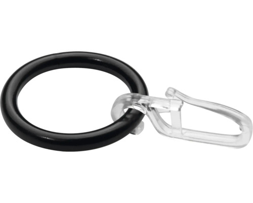 Gardinringar med klämma för gardinfästning