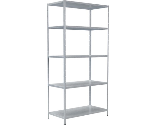 Förvaringshylla SCHULTE REGALWELT 200x100x50cm förzinkad 5 hyllplan max. 425kg Metallhylla med fem hyllplan för förvaring