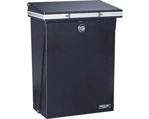 Brevlåda i metall med lås