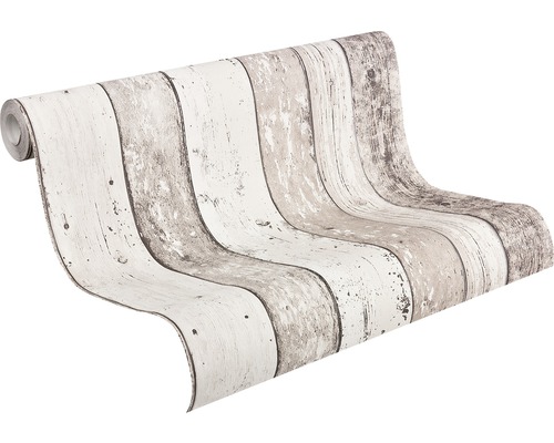 Tapetrulle med träutseende