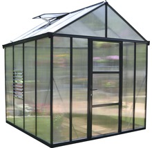 Växthus med takfönster och ventilationslucka