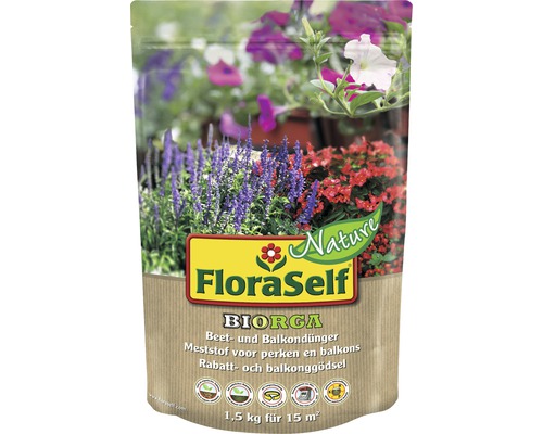 Rabatt- och balkonggödsel FLORASELF Biorga 1,5kg