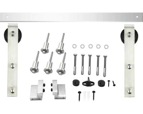 Skjutdörrbeslag set med tillbehör
